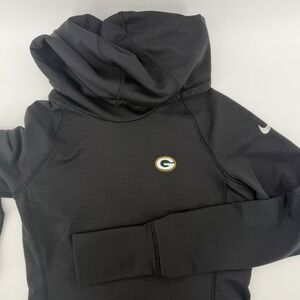 Nike Golf Green Bay Packers Hoodie Women XS Black Dri-FIT Thumbholes lightweight